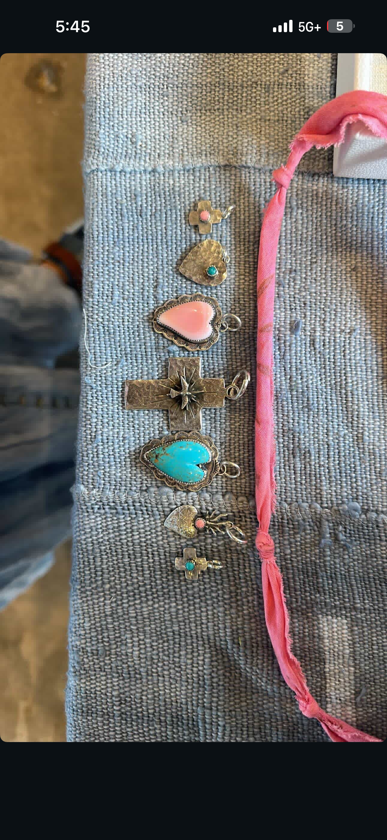 Turquoise /silver combo + pink