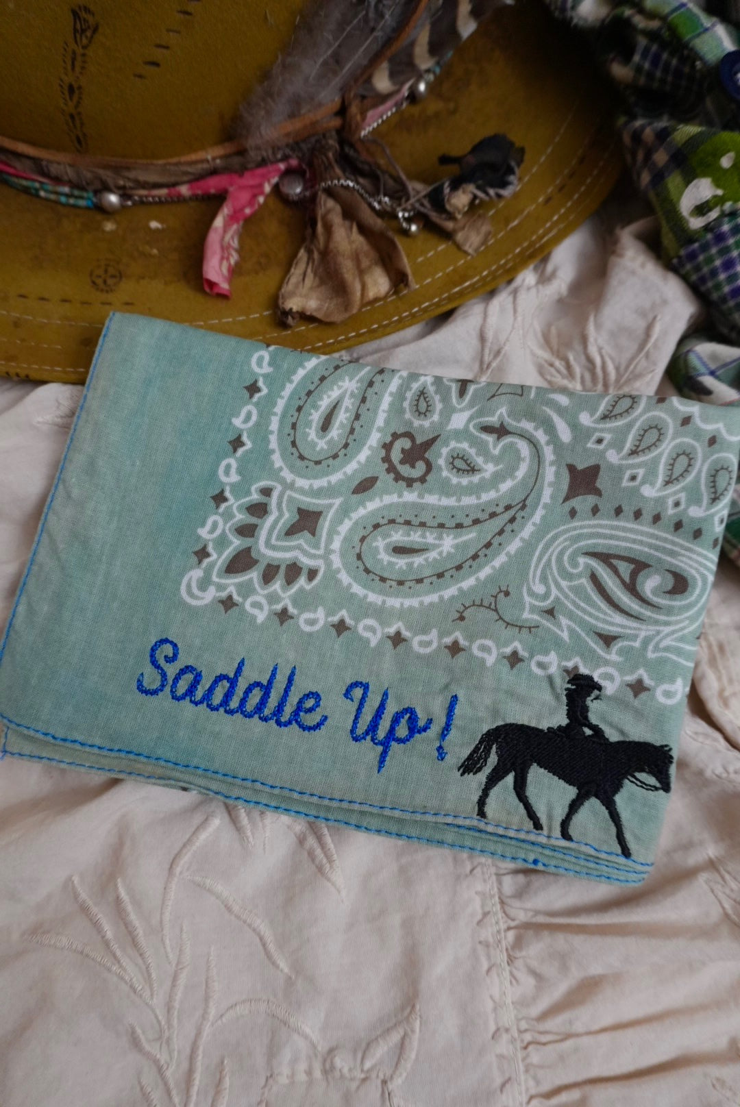 Blue + Saddle Up