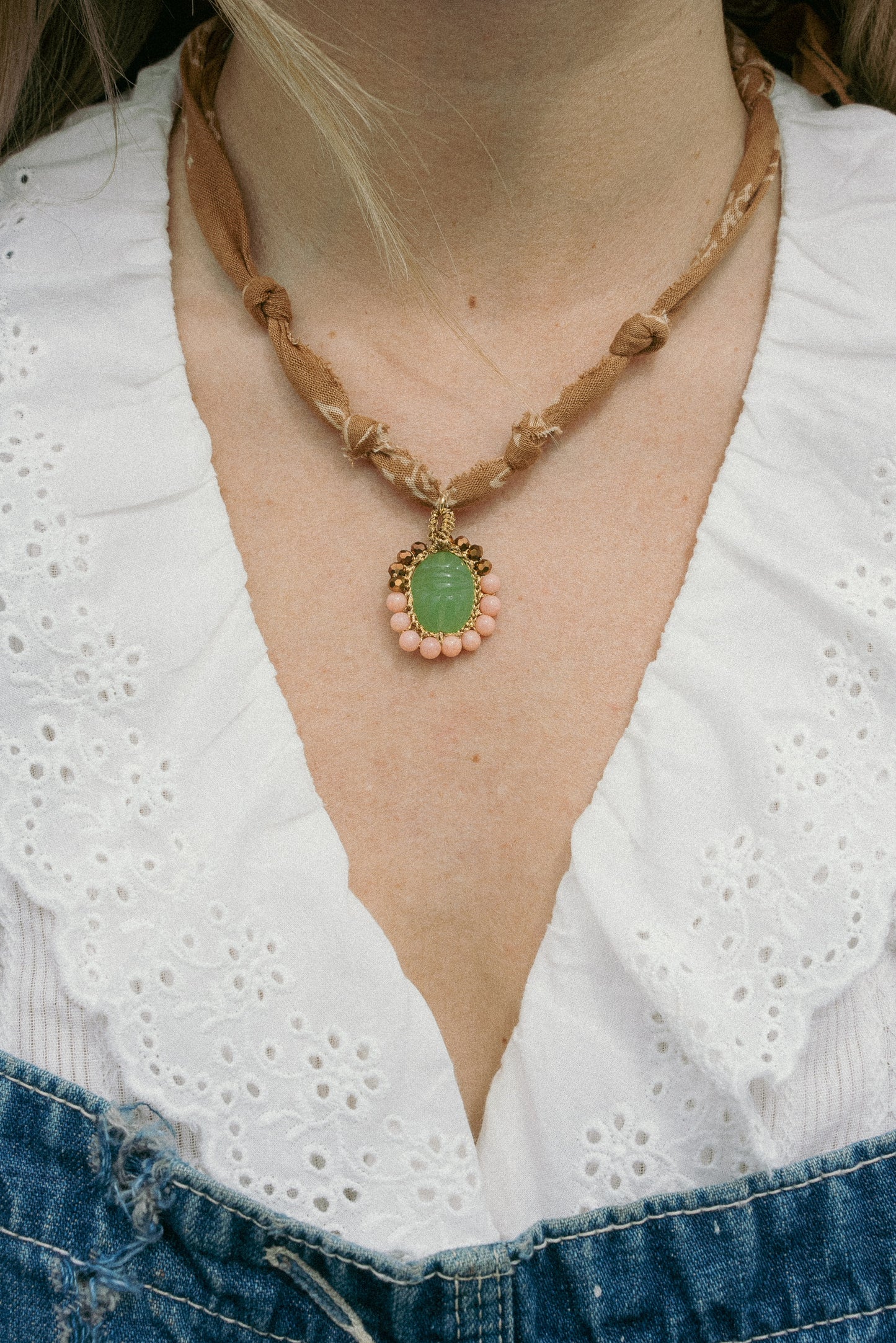 European beaded + brown