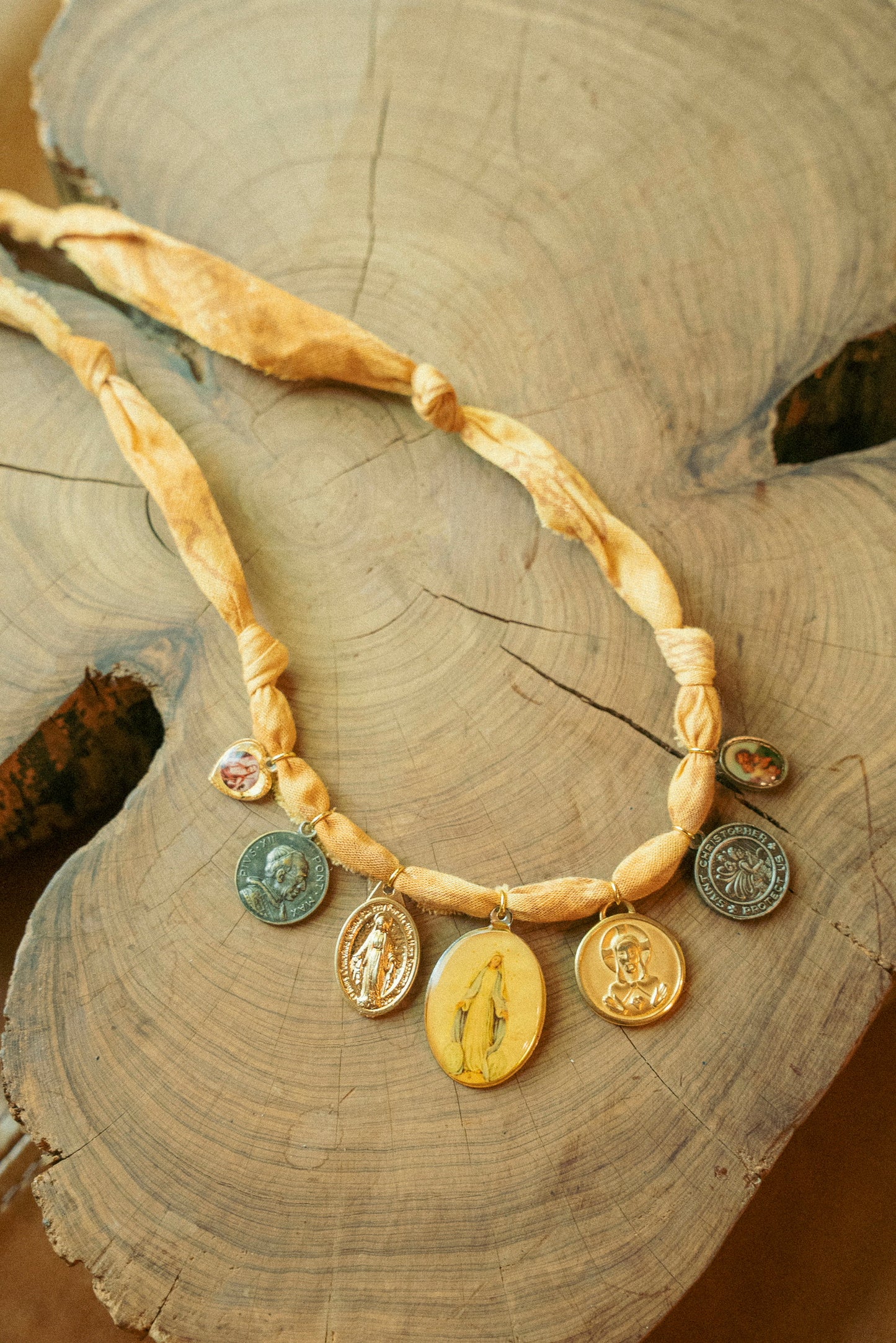 Vintage European religious + golden yellow