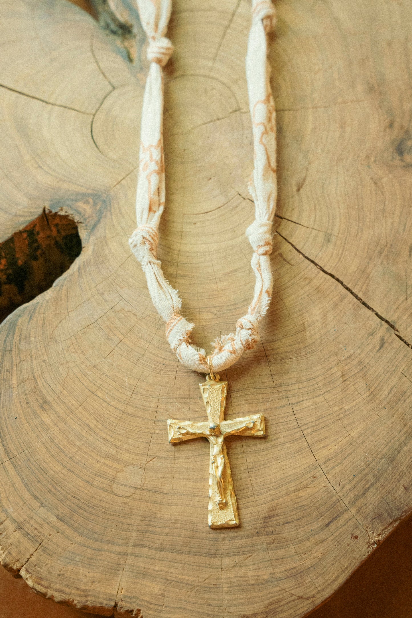 Vintage cross + tan