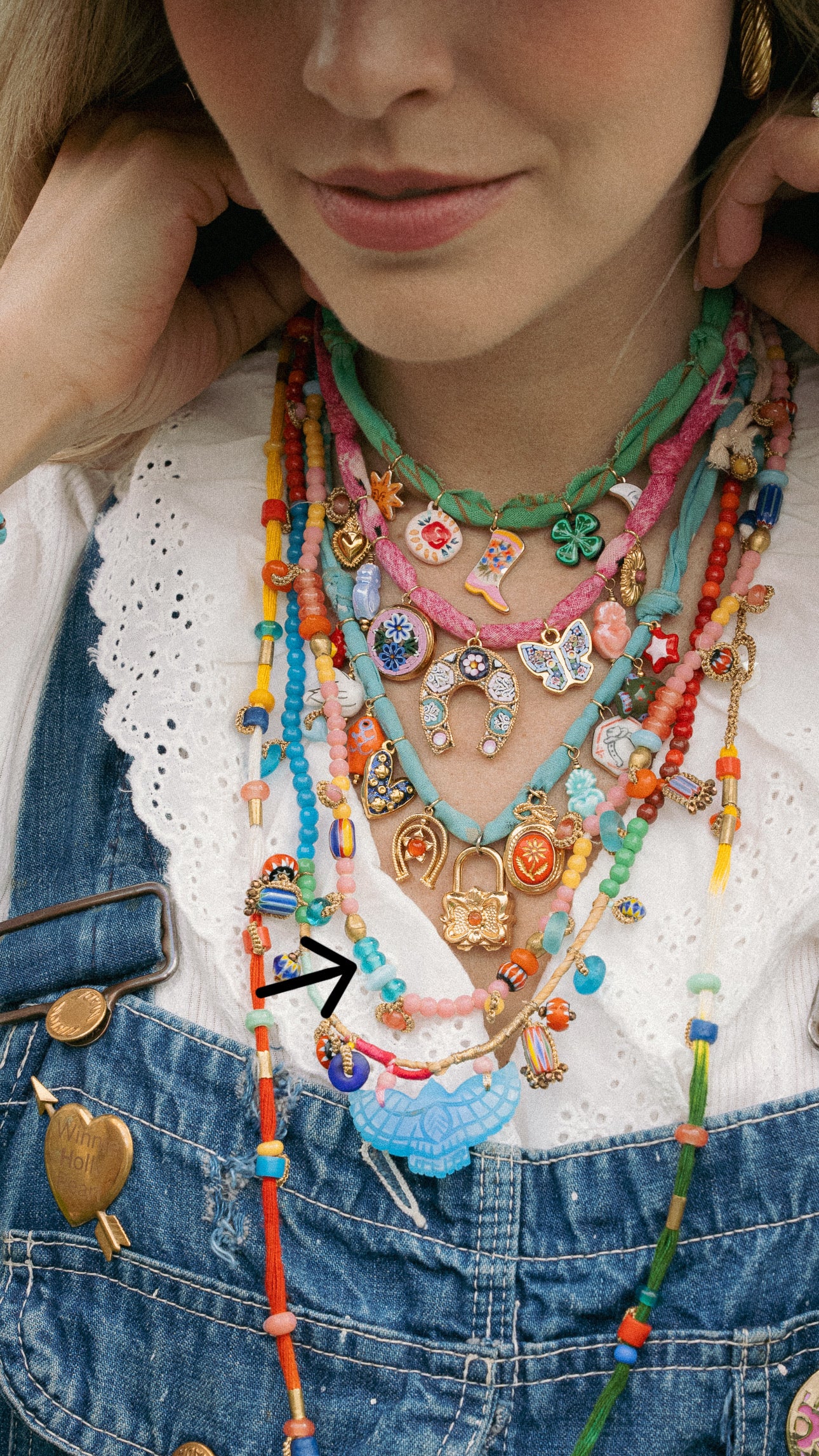 Light pink beaded European strand