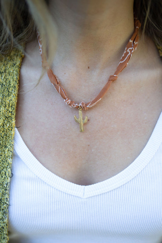 Vintage cactus + brown