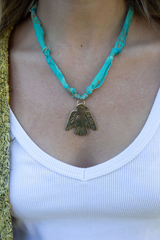 Vintage thunderbird + turquoise