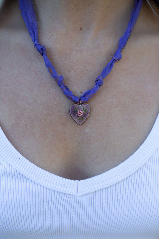 Vintage heart + purple