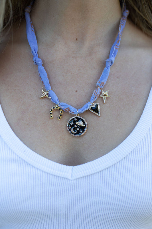 Gold filled galaxy + faded periwinkle