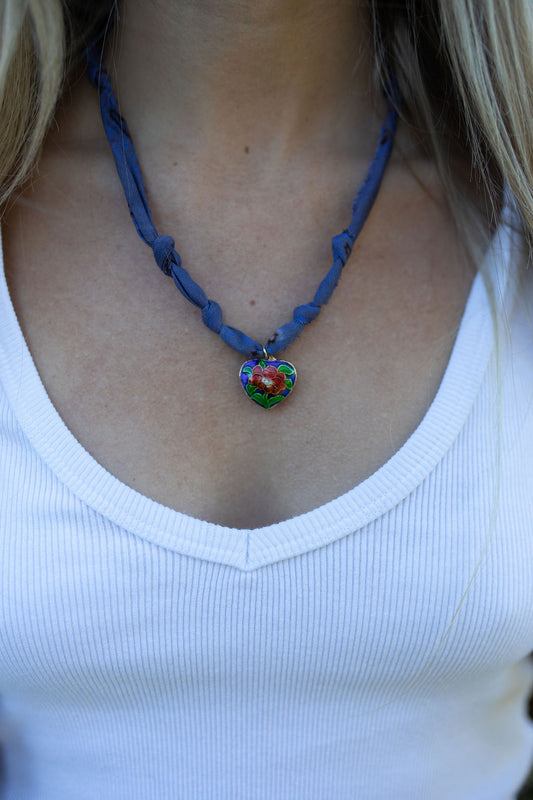 Vintage heart + blue