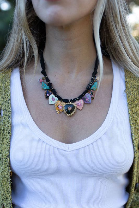 Vintage hearts + black