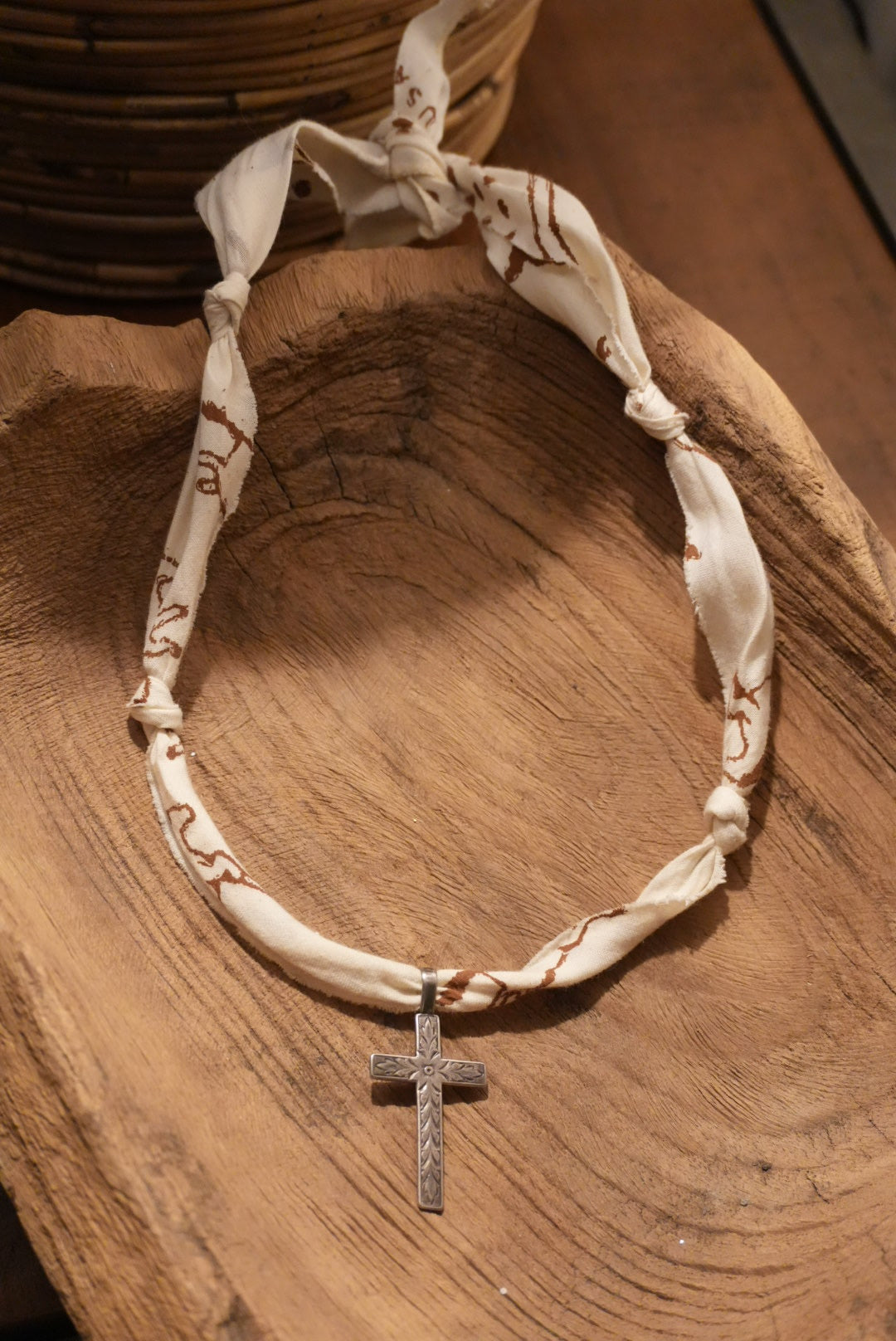 Cream + Vintage Sterling Silver Cross