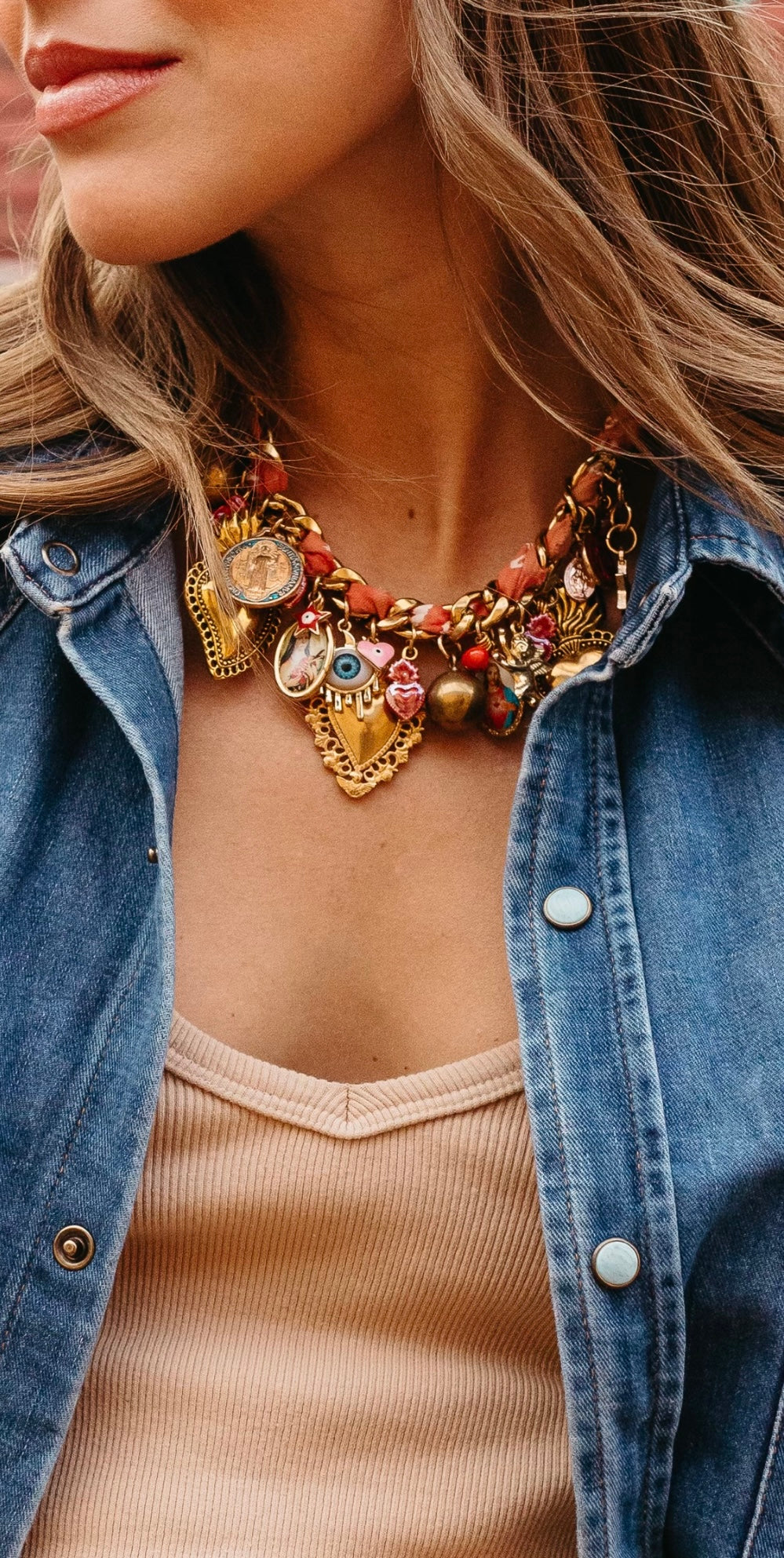 Vintage European + faded rosy red