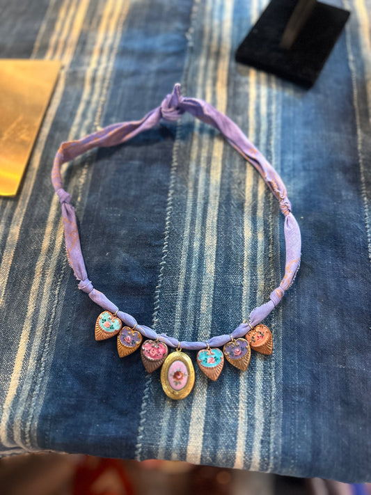 Lavender + vintage locket