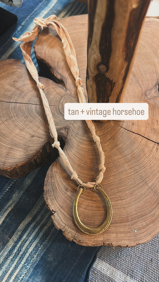 Tan + vintage horseshoe