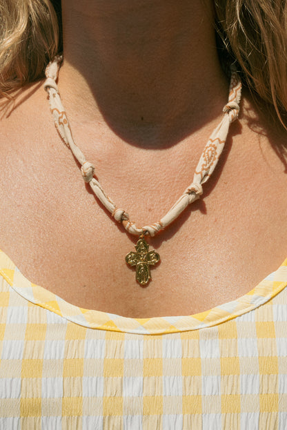 Vintage cross + tan