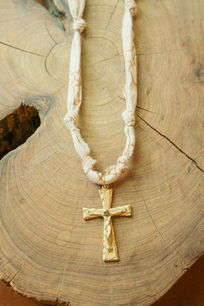 Vintage cross + tan