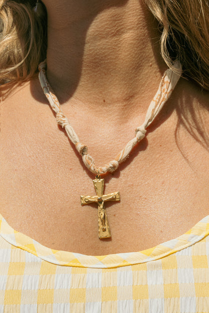 Vintage cross + tan