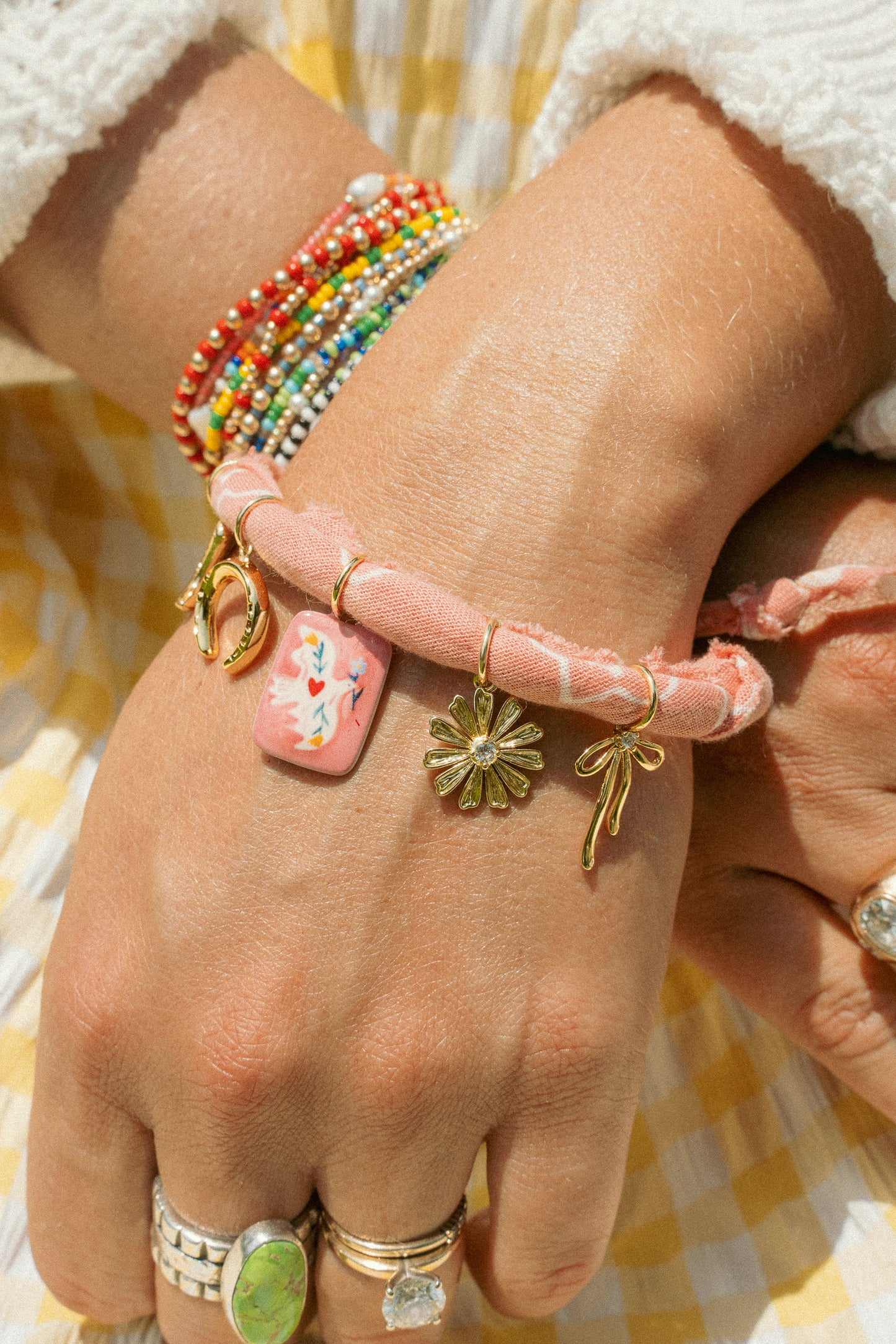 Soft peachy pink bracelet
