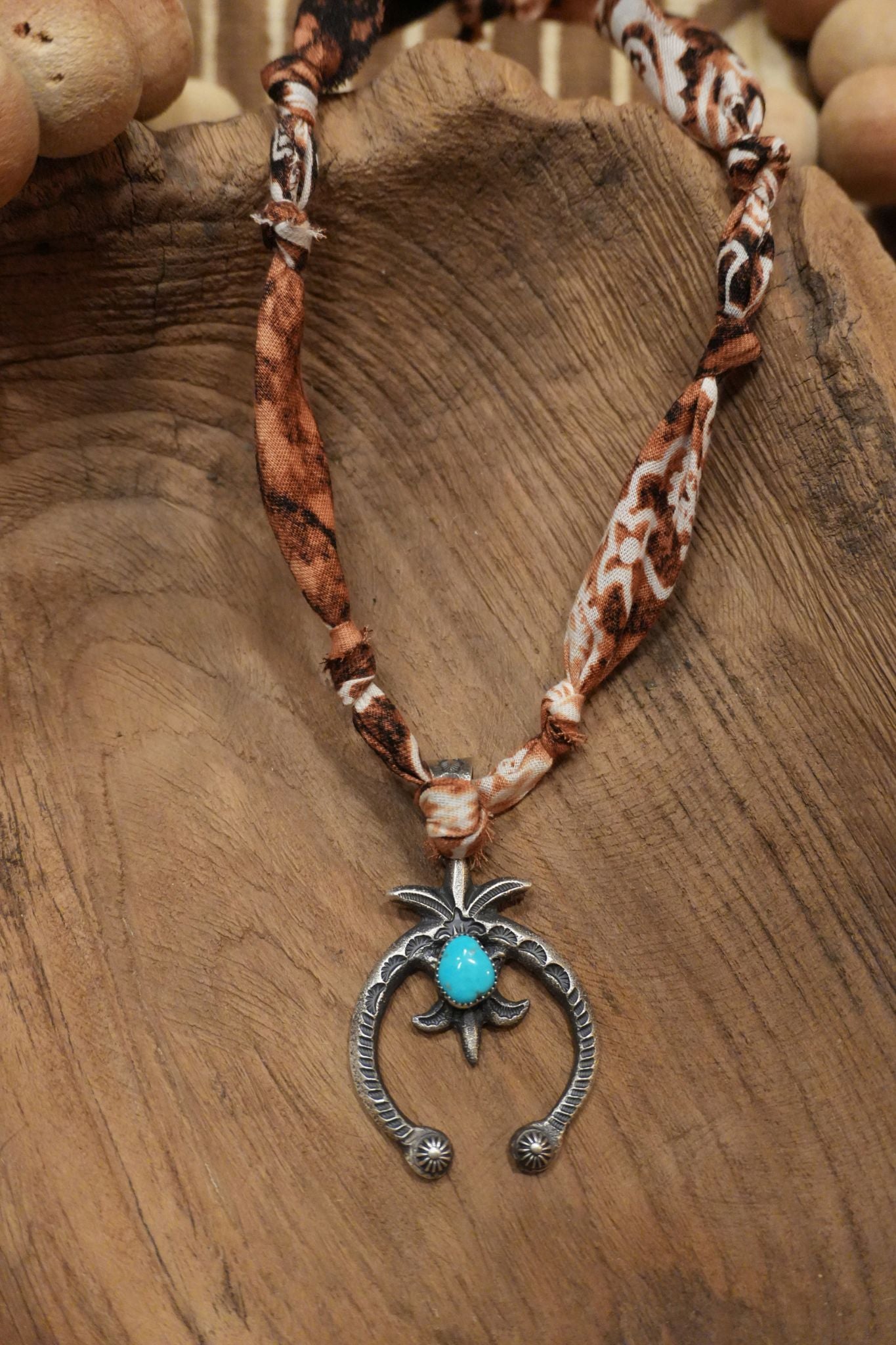 Faded Brown + Turquoise with Horseshoe