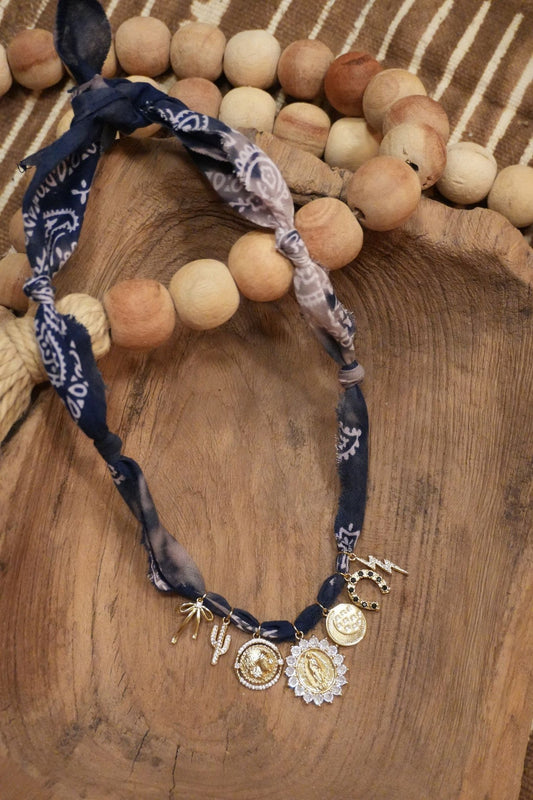 Faded Navy + Stone with Medallion