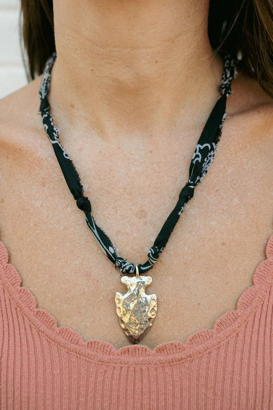 Sterling arrowhead + black